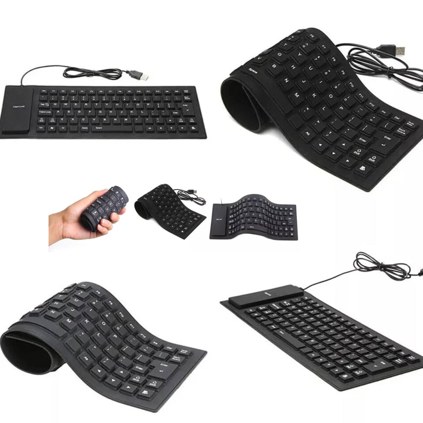 Teclado plegable de silicona USB