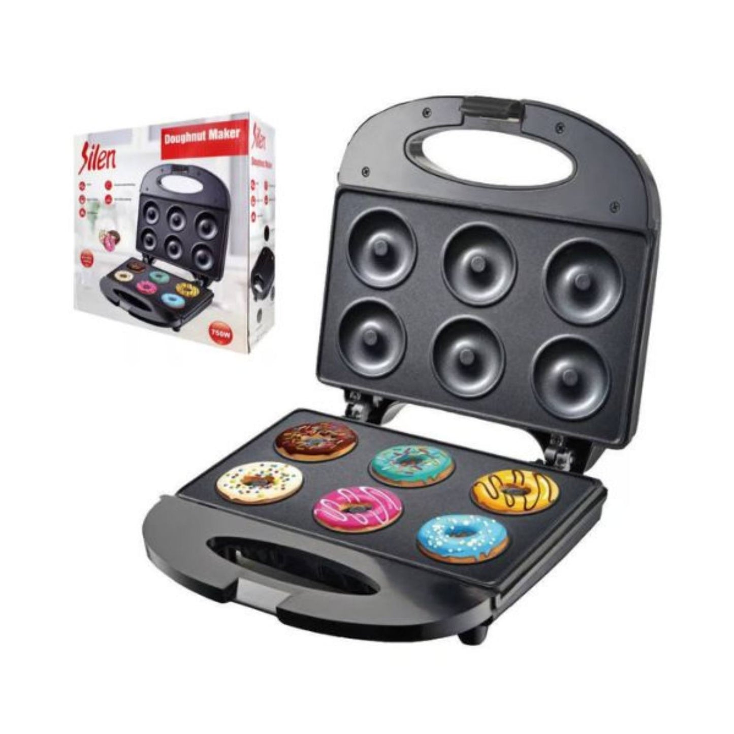 Mini Máquina De Donas 6 Unidades – 750W