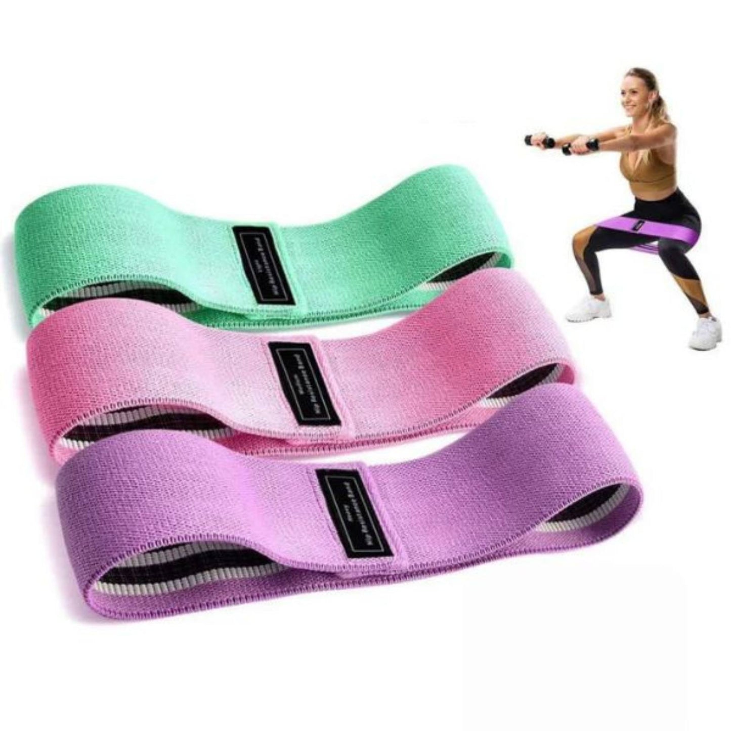 Bandas De Resistencia De Tela – Pack De 3 Niveles