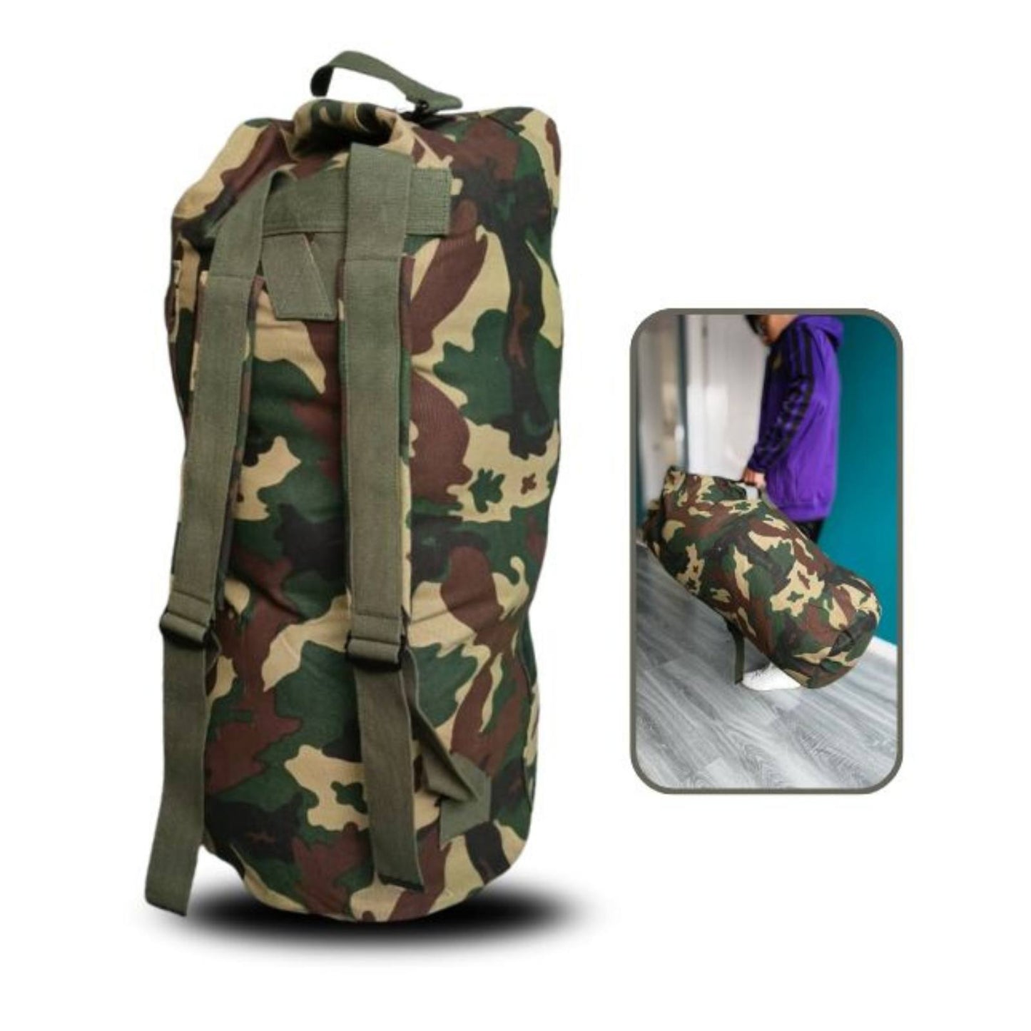 Tula Militar de 90 Litros - Camuflaje