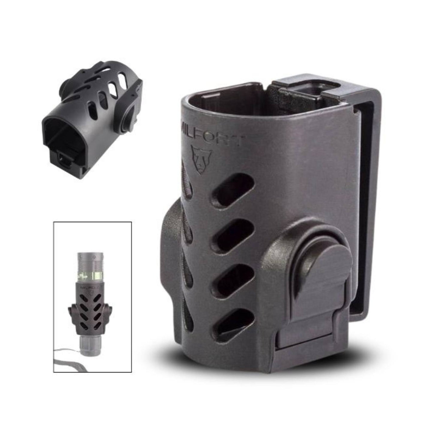 Porta Linterna Táctica con Clip para Cinturón