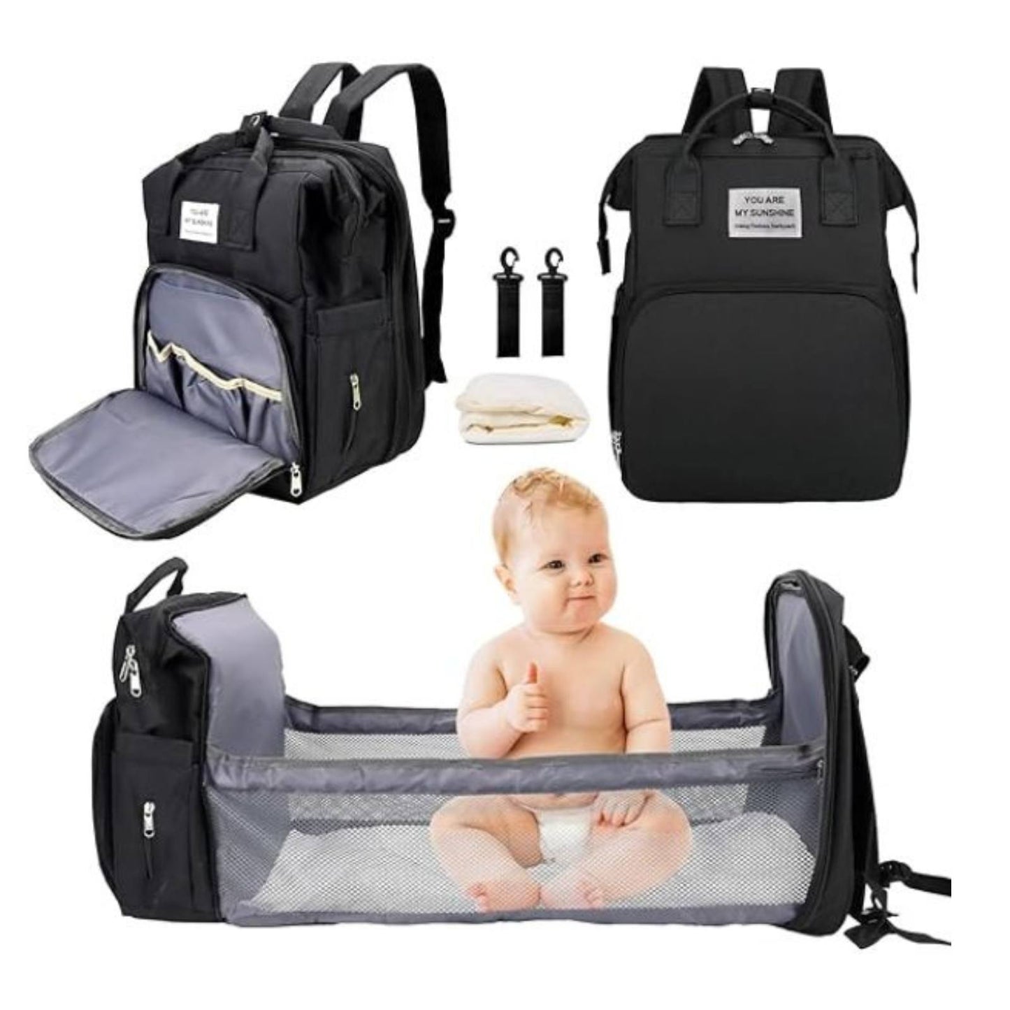 Pañalera Maleta Multifuncional Tipo Cuna Para Bebés