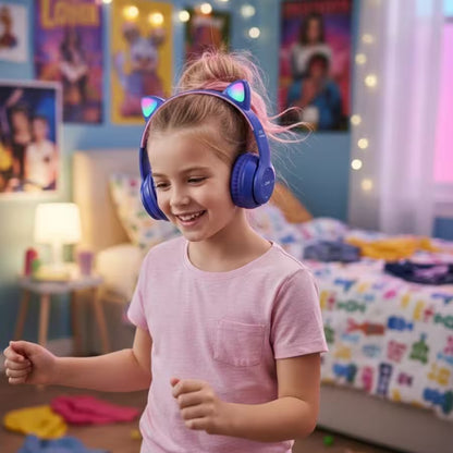 Audífonos Inalámbricos De Gato Con Luces