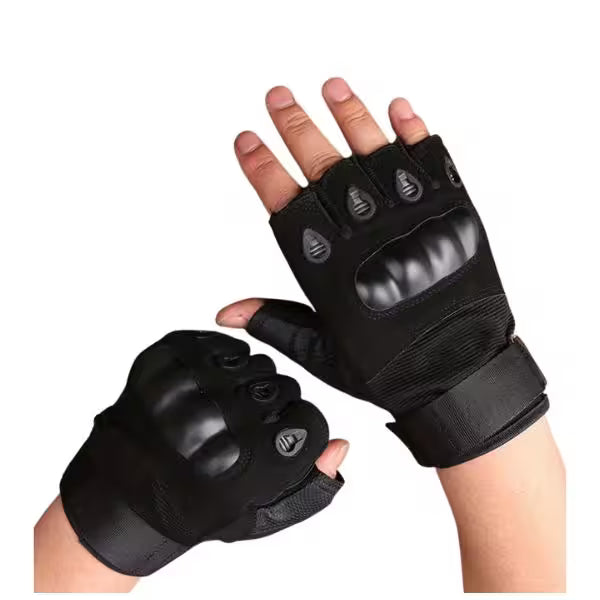 Guantes Tácticos Medio Dedo – Protección Rígida En Nudillos