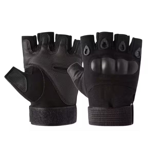Guantes Tácticos Medio Dedo – Protección Rígida En Nudillos