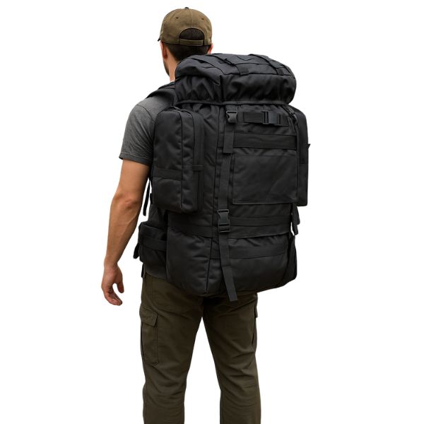 Mochila Tula Táctica Impermeable con Cobertor 65 Litros