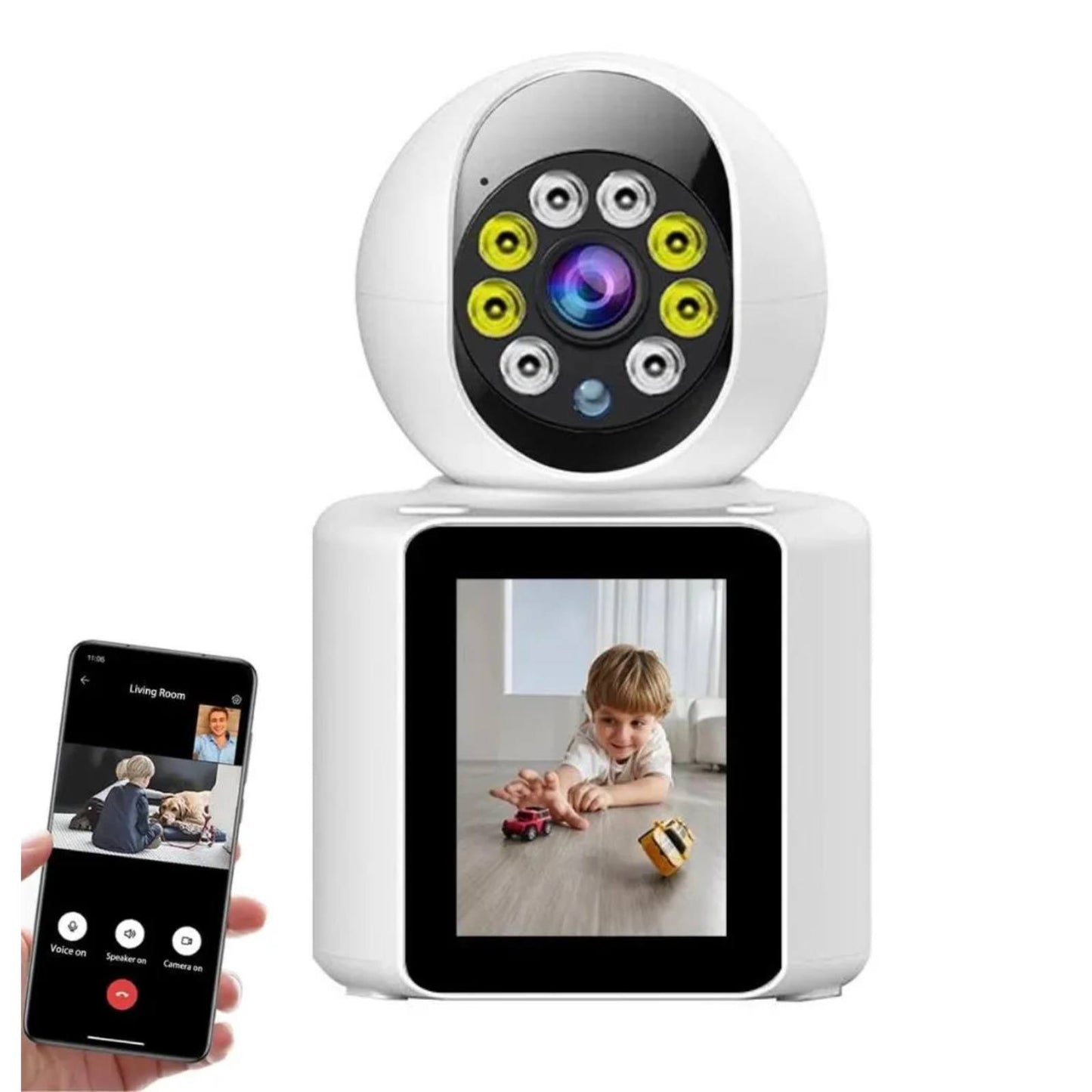 Cámara De Seguridad Wifi Video Llamada Con Pantalla