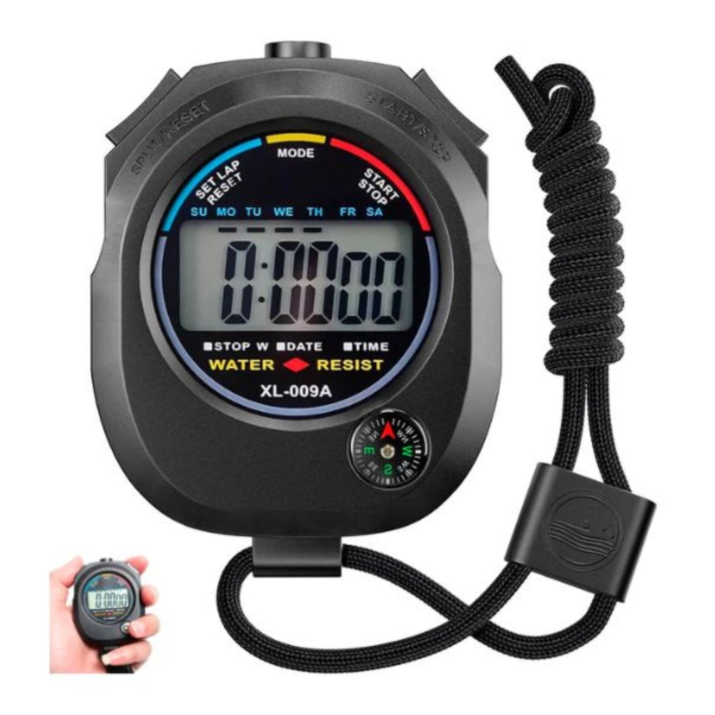 Cronómetro Digital Con Brújula Resistente Al Agua