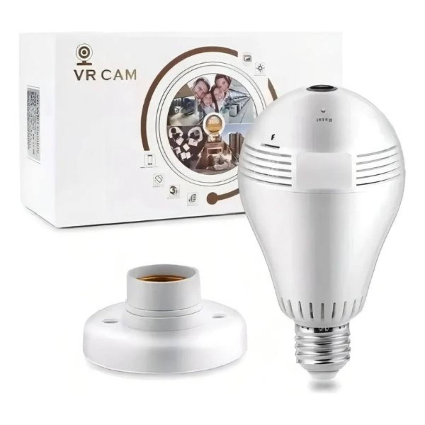 Cámara para Interior tipo Foco - Visión Ojo de Pez