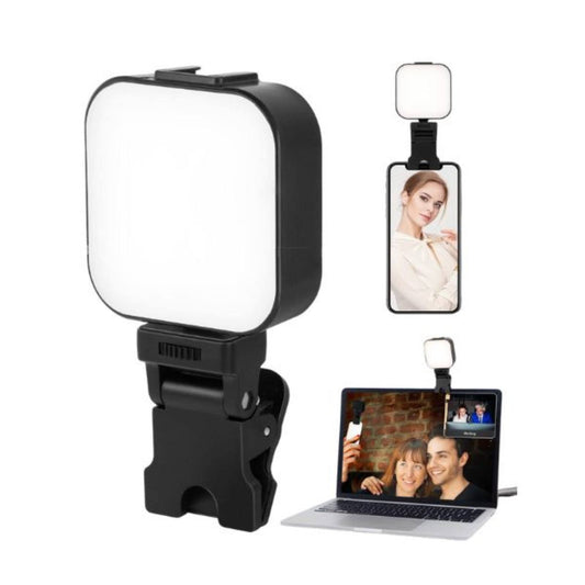 Luz led Portátil para Selfie a Pilas con Clip